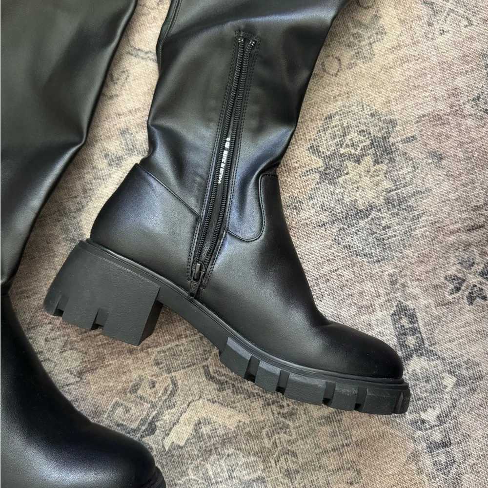 Steve Madden ‘Higher’ Black Knee High Boots - Picture 6 of 9